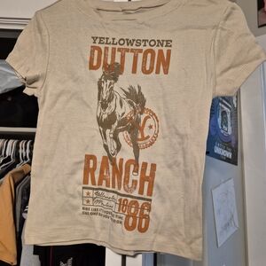 Yellowstone Dutton Ranch Kids T-Shirt - Cream